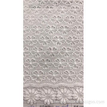 Regular Petals Chemical Cotton Embroider Fabric